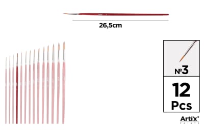 Pincel Sintetico Punta Redonda N°  3#1