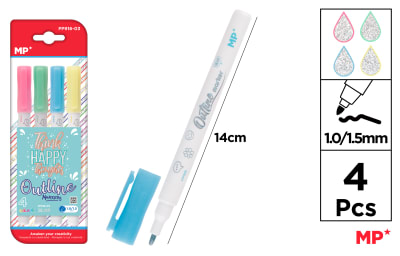 Rotulador Mágico Out Liner Doble Linea 4 Un.1