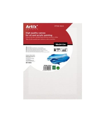 Bastidor de Oleo Y Acrílico 18x24x1.5cm 280G/m Marca Artix 1