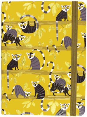 Libreta Mediana con Elastico Diseño Lemur -Peter Pauper1