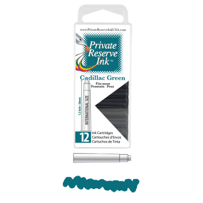 Cartridges Monteverde Private Reserve, caja 12 pcs; Cadillac Green1
