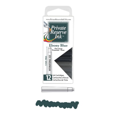Cartridges Monteverde Private Reserve, caja 12 pcs; Ebony Blue1