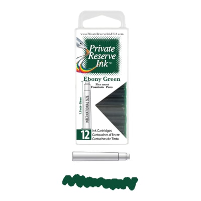 Cartridges Monteverde Private Reserve, caja 12 pcs; Ebony Green1