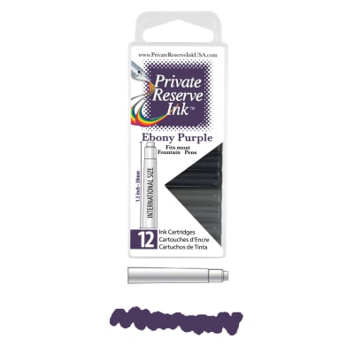 Cartridges Monteverde Private Reserve, caja 12 pcs; Ebony Purple1