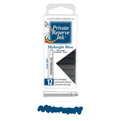 Cartridges Monteverde Private Reserve, caja 12 pcs; Midnight Blue1