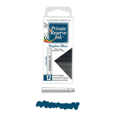 Cartridges Monteverde Private Reserve, caja 12 pcs; Naples Blue1