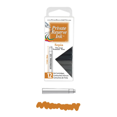 Cartridges Monteverde Private Reserve, caja 12 pcs; Sepia1