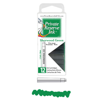 Cartridges Monteverde Private Reserve, caja 12 pcs; Sherwood Green1
