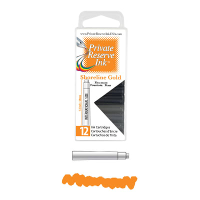 Cartridges Monteverde Private Reserve, caja 12 pcs; Shoreline Gold1