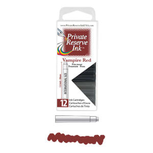 Cartridges Monteverde Private Reserve, caja 12 pcs; Vampire Red1