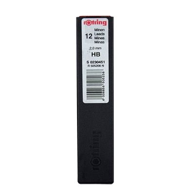 Mina grafito Rotring 2.0 mm. HB (12 minas)1
