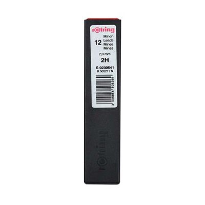 Mina grafito Rotring 2.0 mm. 2H (12 minas)1