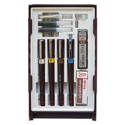 Rapidograph Rotring recargable College Set 0.25/0.35/0.5/0.7 mm.1