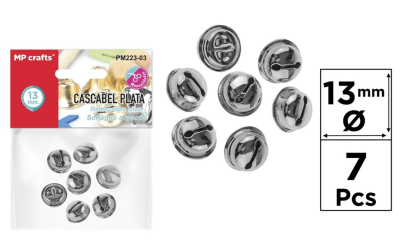 Set De Cascabel 13mm X 7Uds Color Plata1