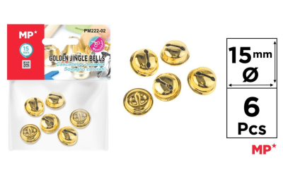 Set De Cascabel 15mm X 6Uds Color Oro1
