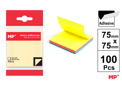Set De Notas Adhesivas Neon 75X75MM 100H Color Variado1