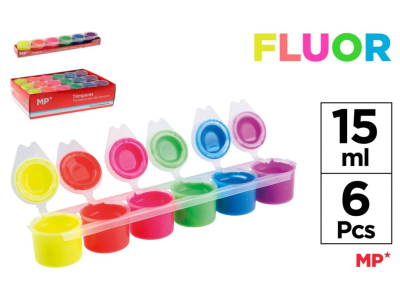 Set De Tempera 6 Colores Flourescentes x 15Ml Color Variado1