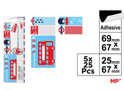 Set Notas Adhesivas Decoradas De Londres 67x23mm 25UdsX5do1