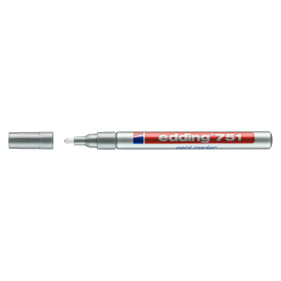 Marcador Óleo Permanente Edding E-751 Plata