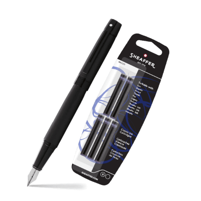 Set Pluma Serie 300 Negro + Cartucho de Tinta (SHFER)1