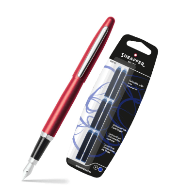 Set Pluma Serie VFM Rojo mas Cartucho de Tinta1