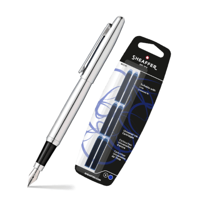 Set Pluma Serie VFM Cromo mas Cartucho de Tinta1