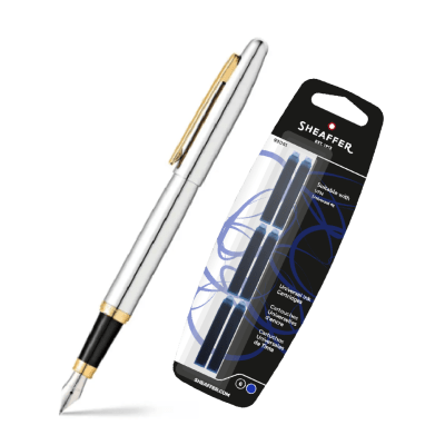 Set Pluma Serie VFM Cromo + Cartucho de Tinta (SHFER)