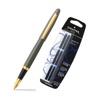 Set Pluma Serie VFM Gris mas Cartucho de Tinta1