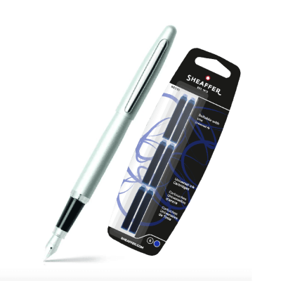 Set Pluma Serie VFM Plata mas Cartucho de Tinta1