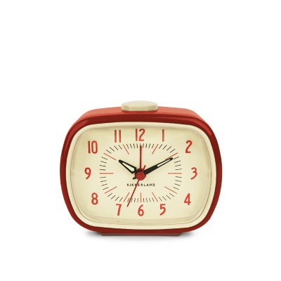 Kikkerland Reloj Despertador Retro Rojo1