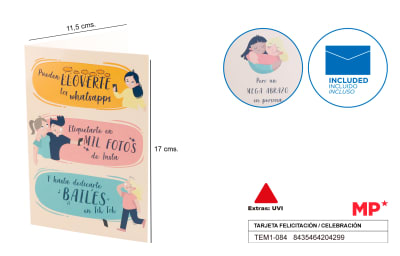 Tarjeta Felicitación / Abrazo 11.5 X 17 Cm1