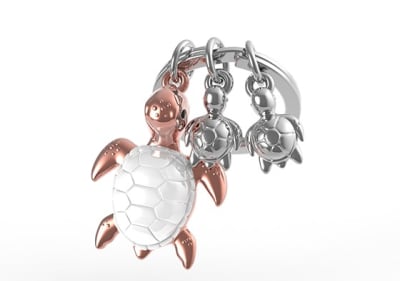 Metalmorphose® Llavero Vectorbox - Familia tortuga1
