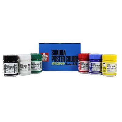 Tempera Profesional Poster Color 30ml Set 6 colores1
