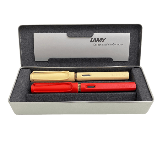 Set Lamy Pluma Crema + Pluma Strawberry1