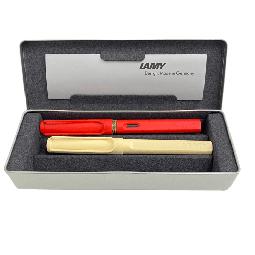 Set Lamy Ed. Especial Pluma Strawberry + Roller Cream2