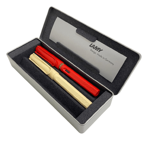 Set Lamy Ed. Especial Pluma Strawberry + Roller Cream1