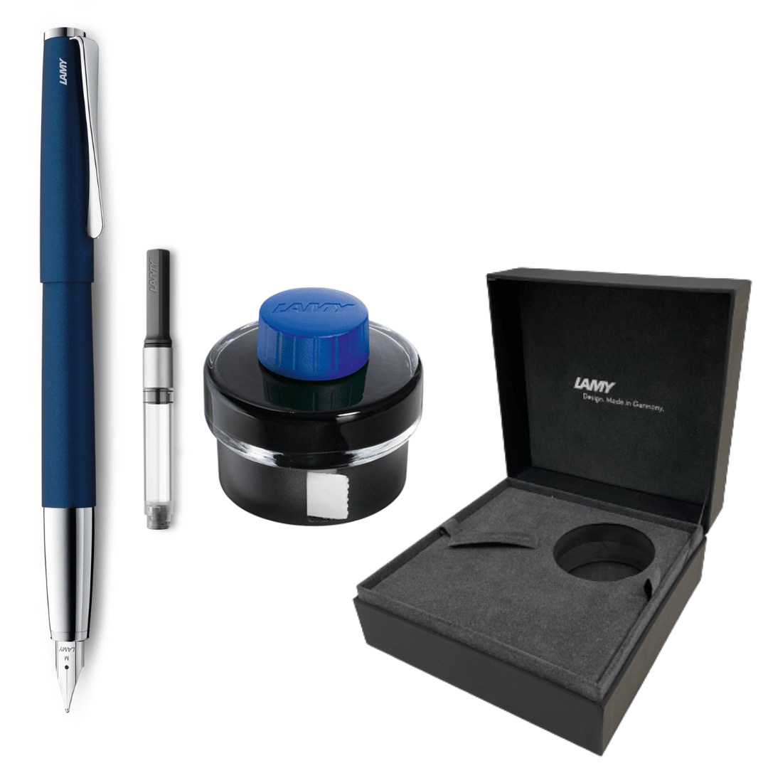 Set Pluma 067 Studio Imperialblue + Convertidor + Tintero T52 Azul1