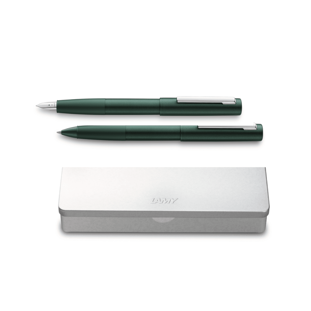 Set Lamy Aion DarkGreen 077 Pluma + 337 Roller1