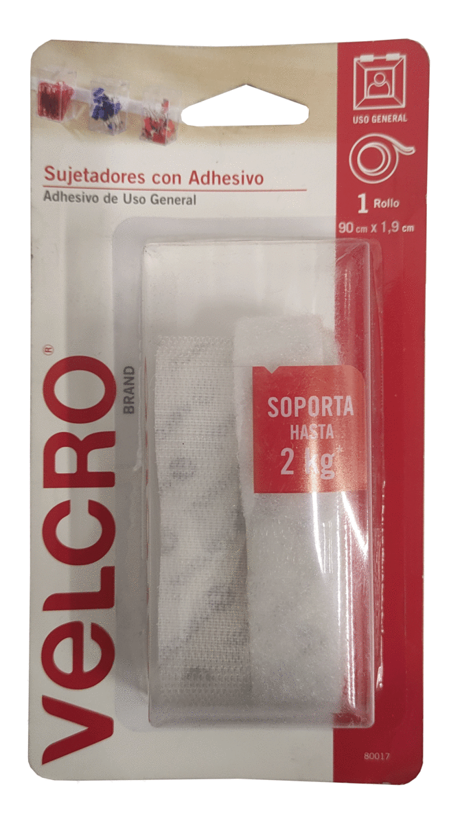 Sujetador Con Adhesivo Rollo marca Velcro 90 Cms X 1.9 Cms