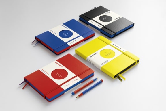 Libreta leuchtturm1917 Bauhaus Tapa Dura Mediana A5 , Red3