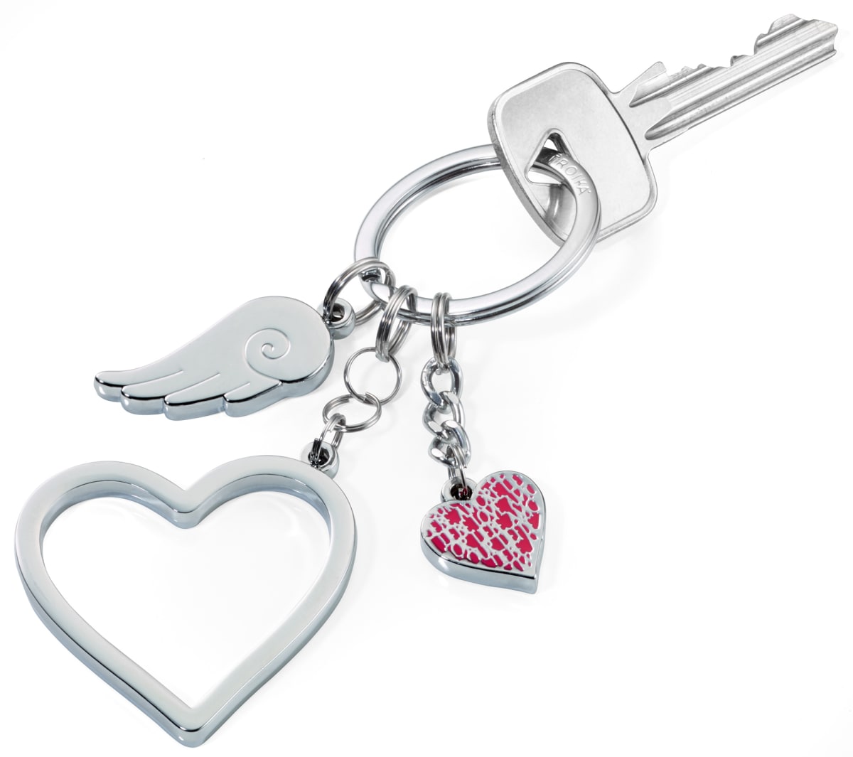 Llavero Troika, el  Amor Esta En El Aire 	Plata2