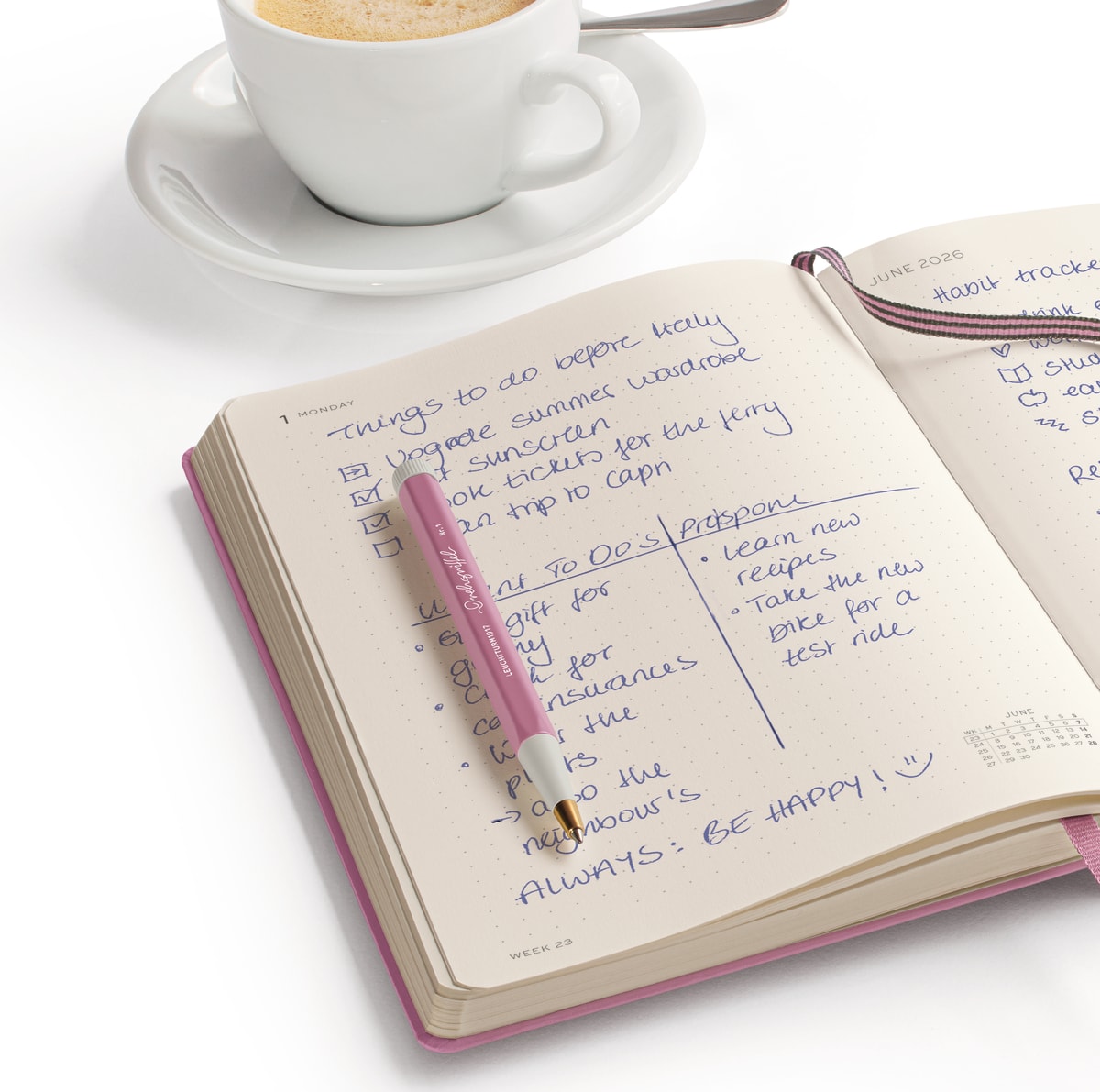 Libreta leuchtturm1917 Tapa Dura Mediana A5 Cuadros, Navy2