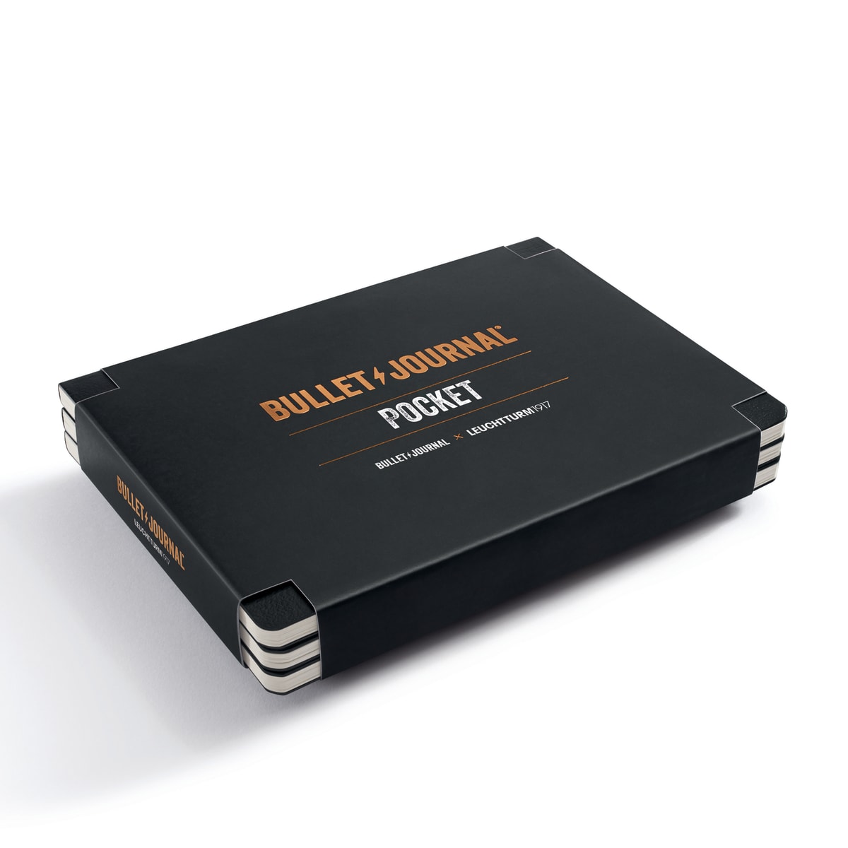 Pack leuchtturm1917 3 Pocket Bullet Journal 14,3X10,3 Cm, 46 Hojas Numeradas Con Puntos, Black
