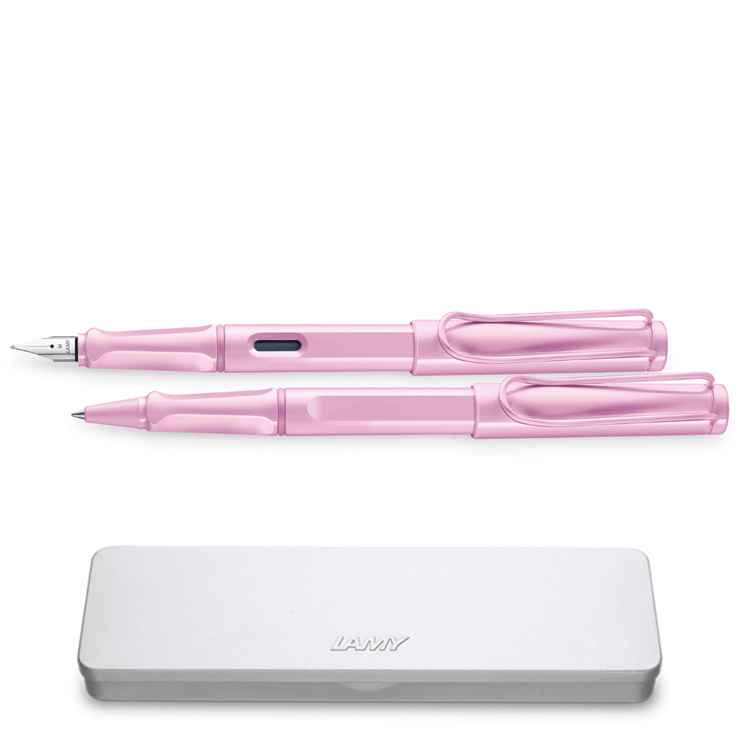 Set Lamy Safari Pluma + Roller Lightrose3