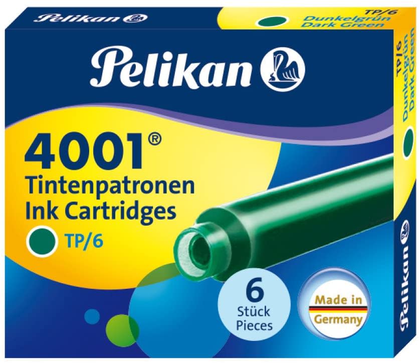 Repuesto para Pluma Pelikan 4001 6Und Verde oscuro1