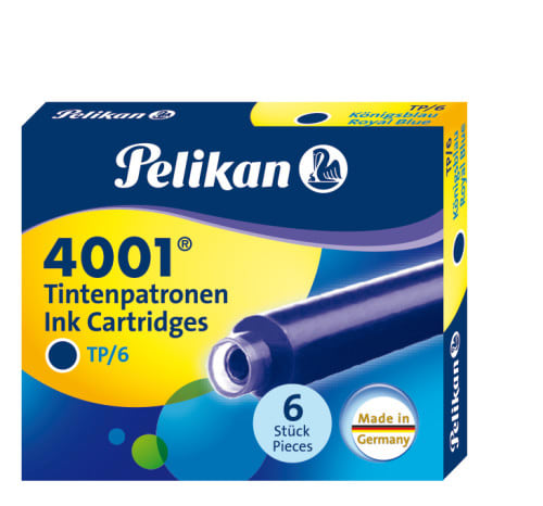 Repuesto para Pluma Pelikan 4001 6Und. Azul Royal1