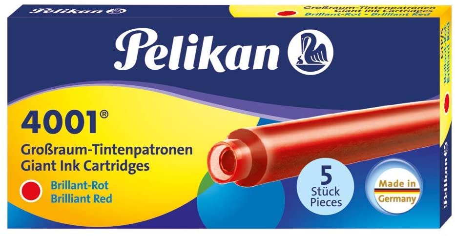 Repuesto para Pluma Pelikan 4001 5Und - Rojo
