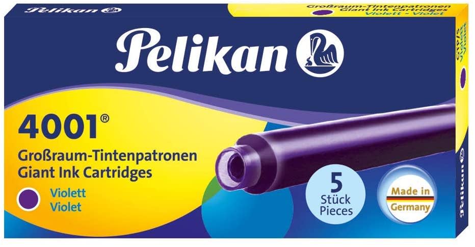 Repuesto para Pluma Pelikan 4001 5Und. Violeta1