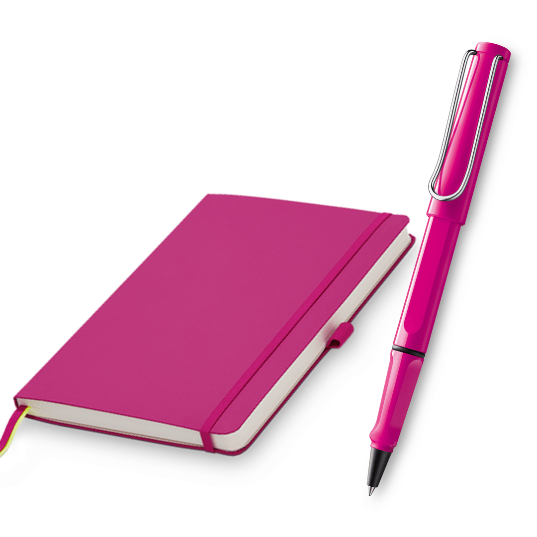 Set Lamy Roller Pink + Cuaderno A5 Pink1