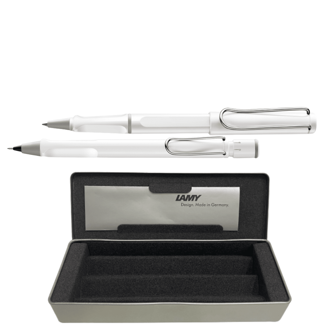 Set Lamy Safari White Rollerball + Portaminas1